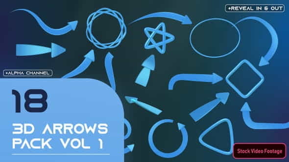 3D Arrow Pack vol 01 - VideoHive 33594755