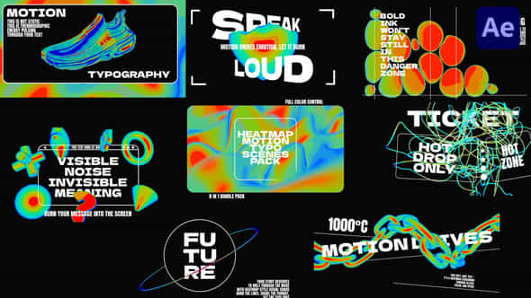 Heatmap Motion Typographic Scenes Pack - VideoHive 59017756
