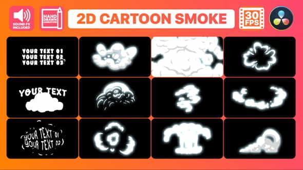 2D Cartoon Smoke | DaVinci - VideoHive 34465879