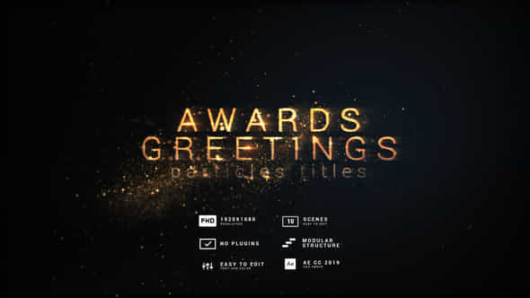 Awards And Greetings Particles Titles - VideoHive 29834549