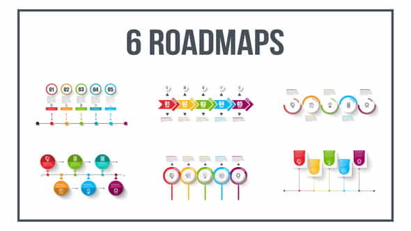 Infographics Roadmaps 5 - VideoHive 23585813