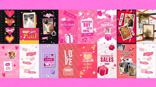 Valentine Day Stories Package - VideoHive 50327573