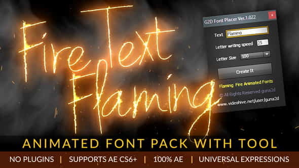 Fire Text Flaming Animated Font - VideoHive 25574991