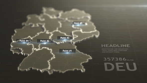 3D Germany Map - VideoHive 29592511