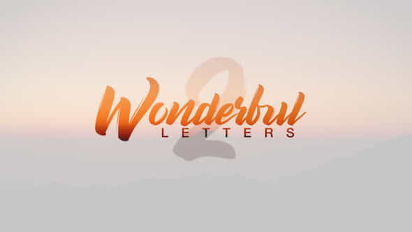 Wonderful Letters 2 - VideoHive 22043498