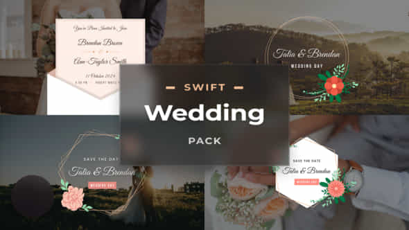 Swift Wedding Pack Aftereffects Template - VideoHive 50536865