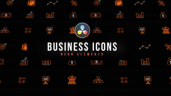 Business Neon Icons - VideoHive 47399950