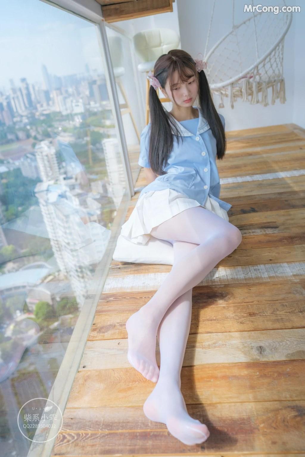 Coser@稚乖画册 Vol.001: 晴空01 白丝双马尾JK (79 photos)(38)