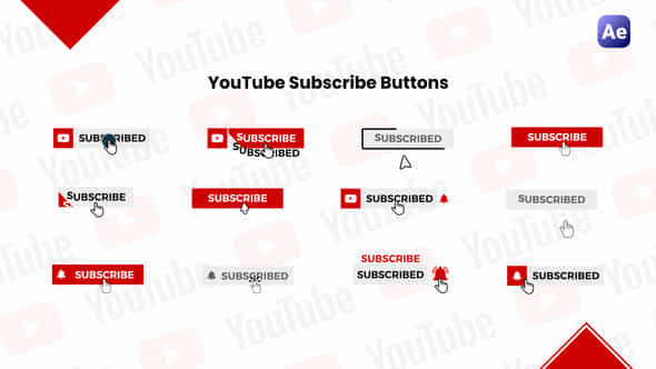 Youtube Subscribe Buttons - VideoHive 48761632