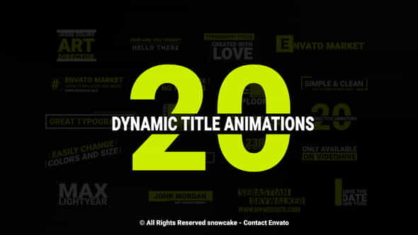 Dynamic Titles - VideoHive 22889048