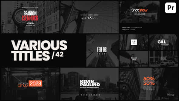 Various Titles 42 - VideoHive 50428534