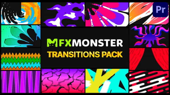 Stylish Colorful Transitions | Premiere - VideoHive 30525870