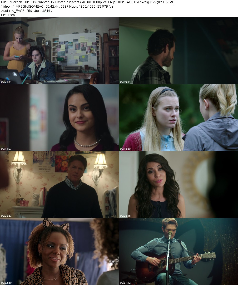 Riverdale S01E06 Chapter Six Faster Pussycats Kill Kill 1080p WEBRip 10Bit EAC3 H265-d3g