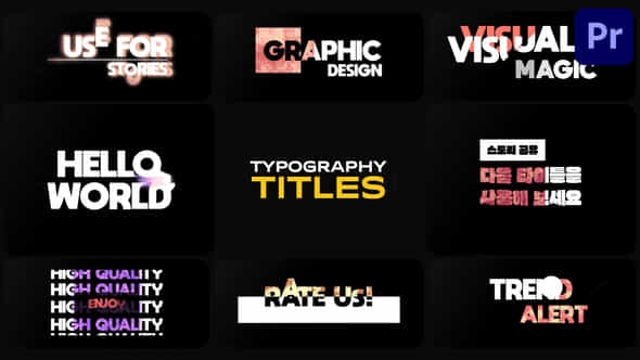 Typography Titles For Premiere Pro - VideoHive 52531361