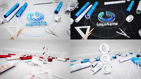Construction Blueprint Unveil - VideoHive 52703221