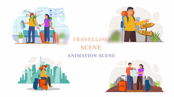 Travelling Animation Scene - VideoHive 43067247