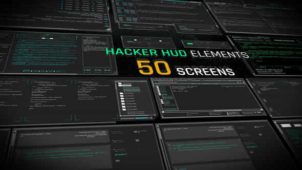 Hacker HUD Elements - VideoHive 43993352