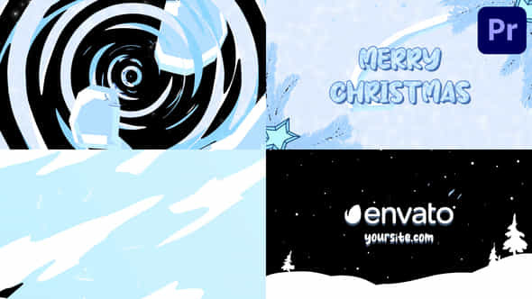 Christmas Night Logo Reveal For Premiere Pro - VideoHive 49225955