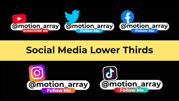 Social Media Lower Thirds - VideoHive 32219823