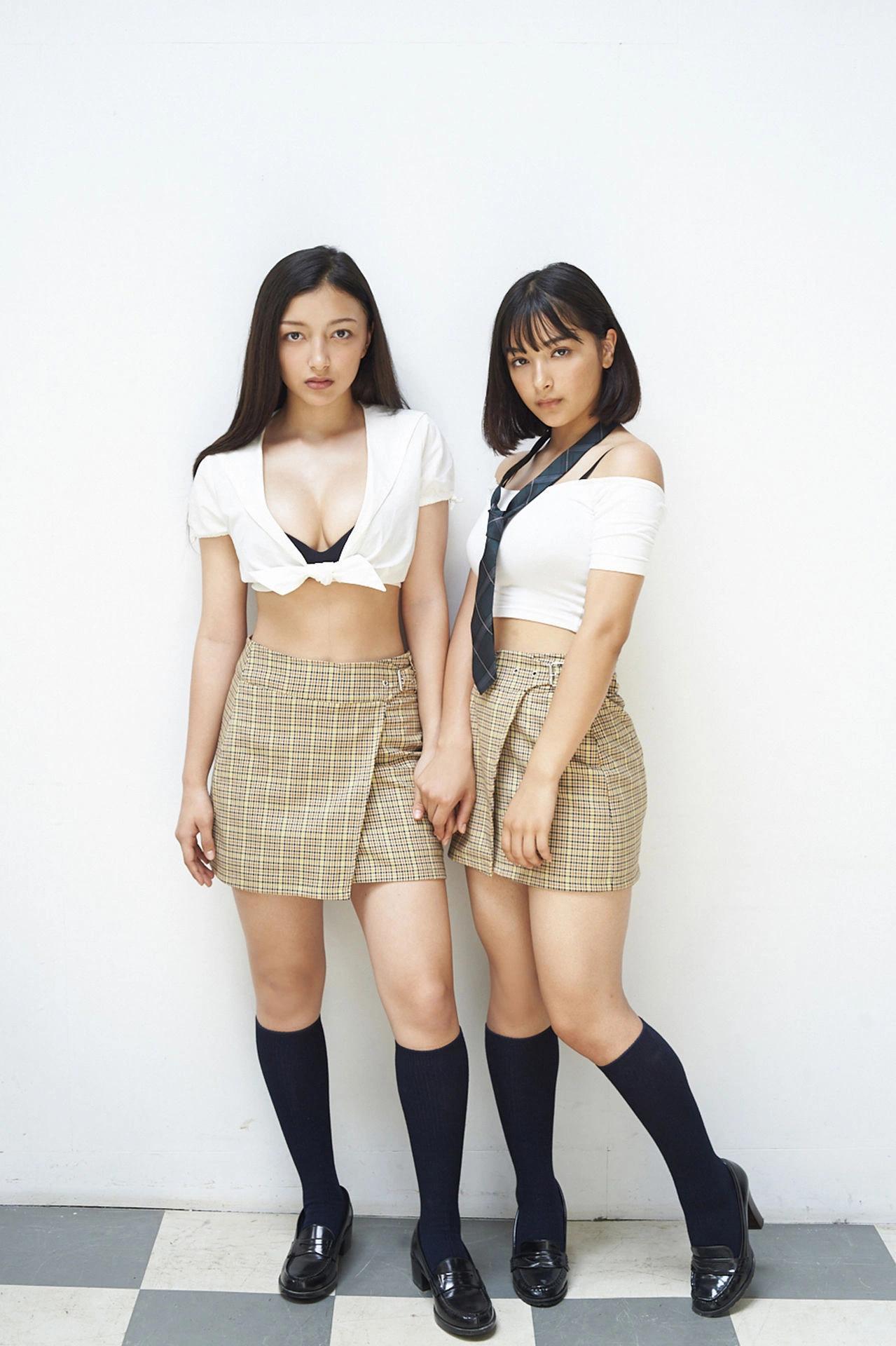 Erika エリカ, Marina マリナ, ヤンマガデジタル写真 「Eri－Mari エリマリ姉妹」 Set.01(2)
