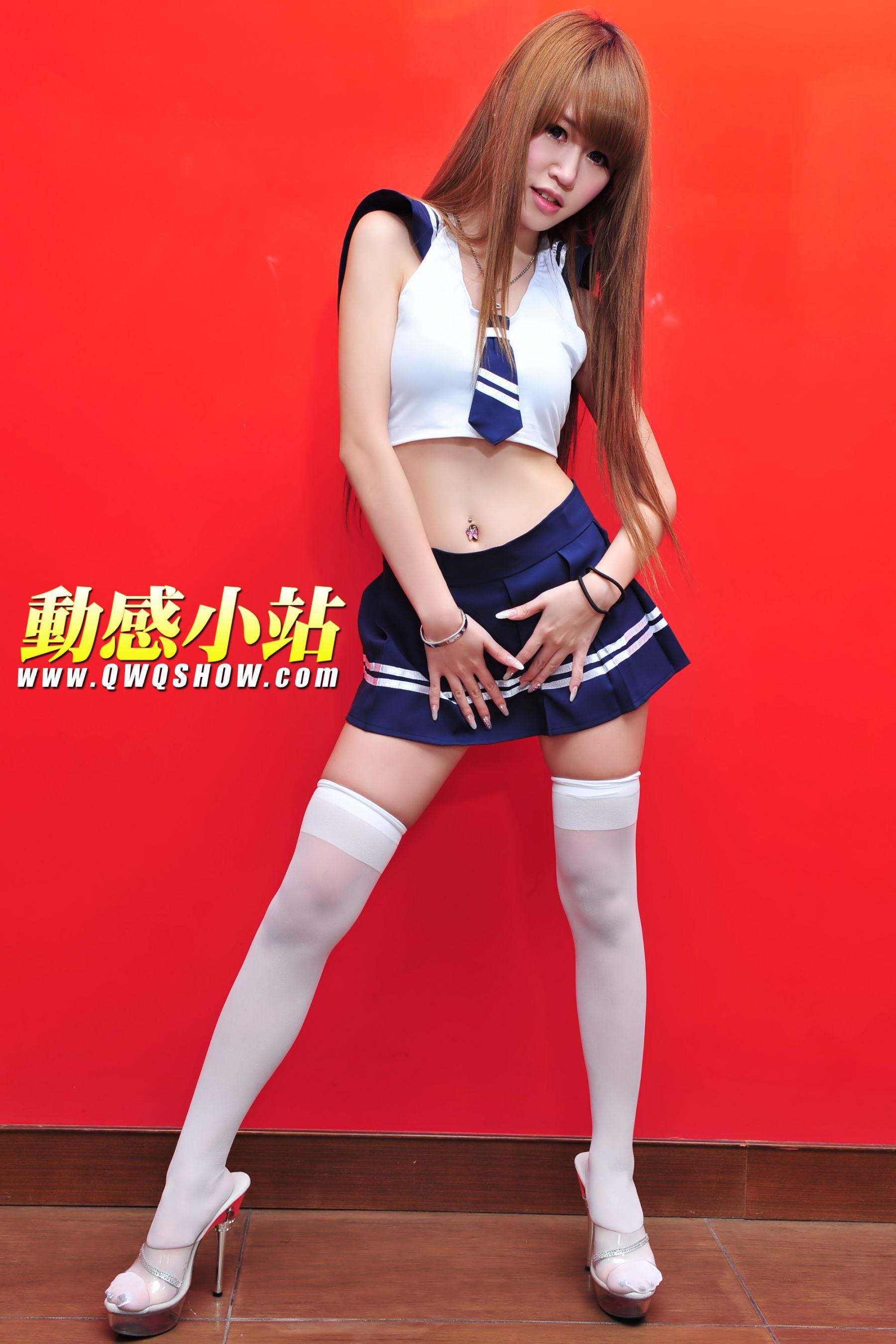 动感之星 丁丁《白丝校服妹子》 [动感小站] NO.141 写真集(19)