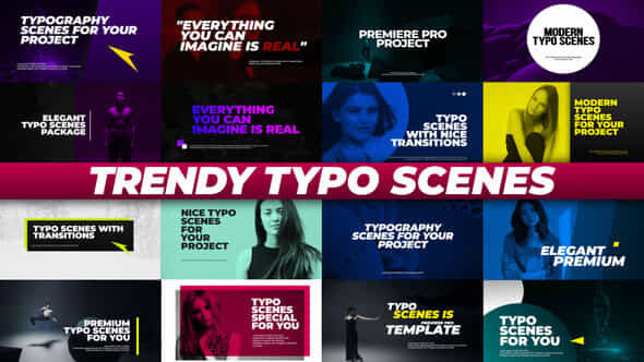 Trendy Typo Scenes - VideoHive 35156070
