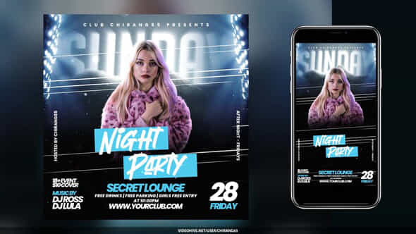 Night Club Flyer V13 - VideoHive 58655426