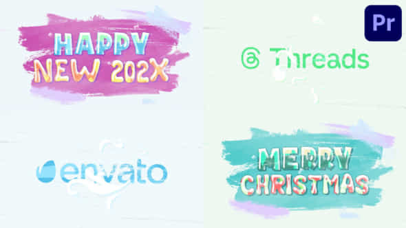 Happy New Year Logo For Premiere Pro - VideoHive 49000691