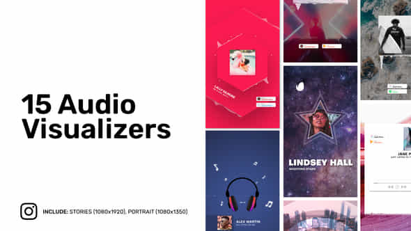 Modern Instagram Audio Visualizers - VideoHive 49653306