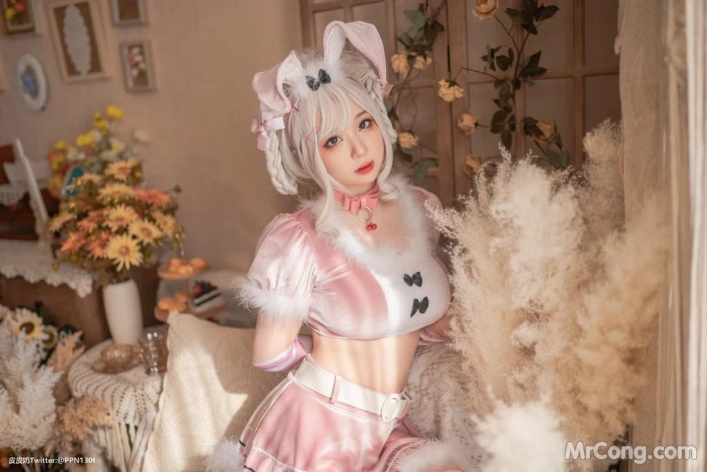 Coser@皮皮奶可可爱了啦: 粉色兔兔 (70 photos)(20)