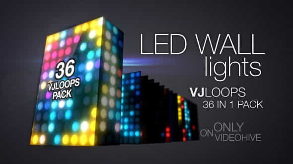 LED Wall Lights VJ Loops - VideoHive 8775874