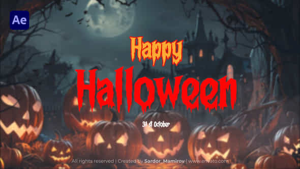 Halloween Intro Happy Halloween 2024 - VideoHive 54424594