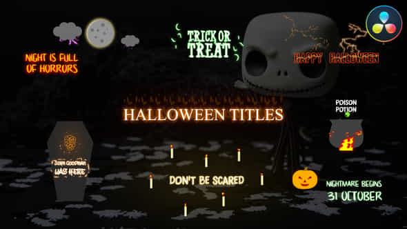 Halloween Cartoon Titles - VideoHive 34216882