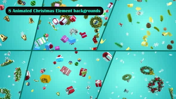 Christmas Element Backgrounds - VideoHive 29472110