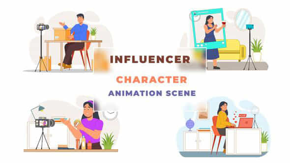 Influencer Animation Scene - VideoHive 43069508