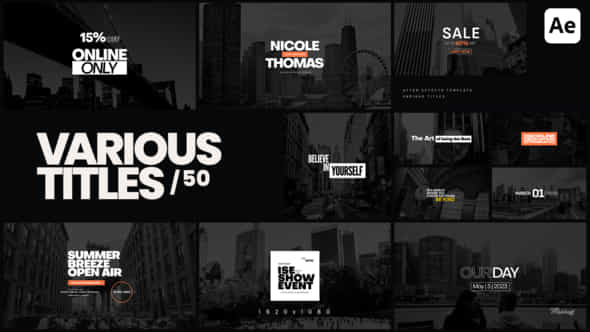 Various Titles 50 - VideoHive 52042236