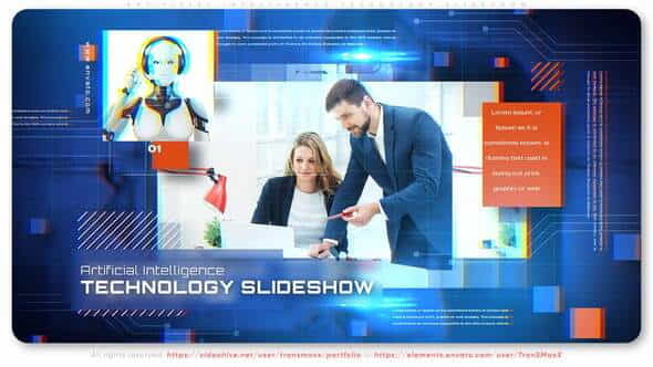Artificial Intelligence Technology Slideshow - VideoHive 28442195