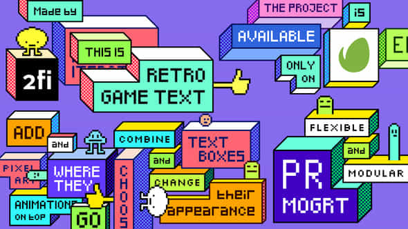 Retro Game Text - VideoHive 46221393