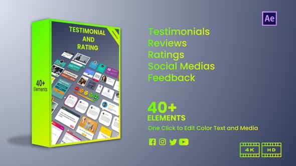 Testimonial and Rating Pack - VideoHive 34468220