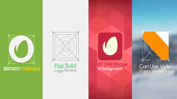 Flat Build Logo Reveal - VideoHive 13612627