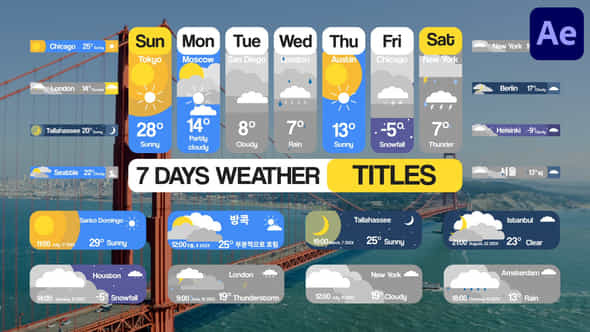 7 Days Weather Titles For After Effects - VideoHive 51311600