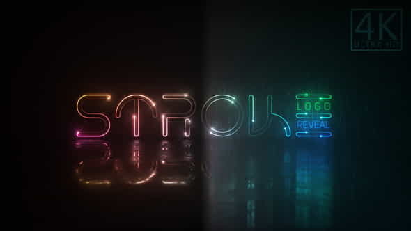 Neon Stroke Logo - VideoHive 23118199