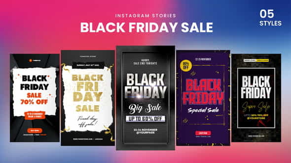Black Friday Sale Instagram Stories - VideoHive 34987215