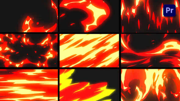 Fire Handdrawn Transitions Premiere Pro - VideoHive 48399051