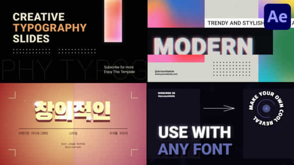 Creative Typography For After Effects - VideoHive 51137698