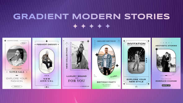 Gradient Modern Stories - VideoHive 58854969