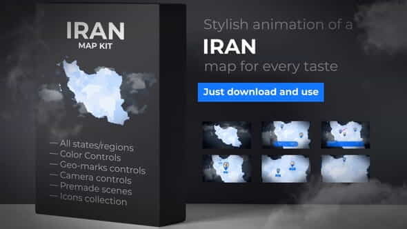 Iran Map - Islamic Republic - VideoHive 27060574