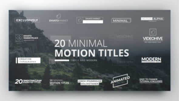 Clean Minimal Titles - VideoHive 34107553