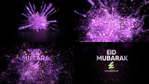 Particle Eid Mubarak Intro - VideoHive 57258627