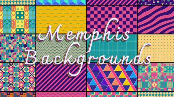 Memphis Colorful Backgrounds - VideoHive 47490756